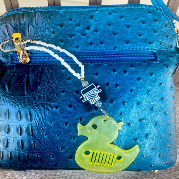 Handmade Resin Duck Jeep Rearview Mirror Charm- Keychain- Backpack - Purse Charm - Picture 5 of 9